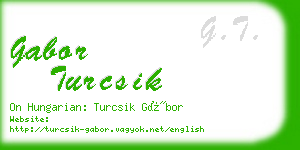 gabor turcsik business card